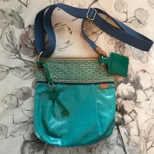 Fossil Blue Key-Per Crossbody